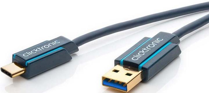Produktbild clicktronic USB-C - USB-A Adapterkabel, High Speed (2 m, USB 3.0)