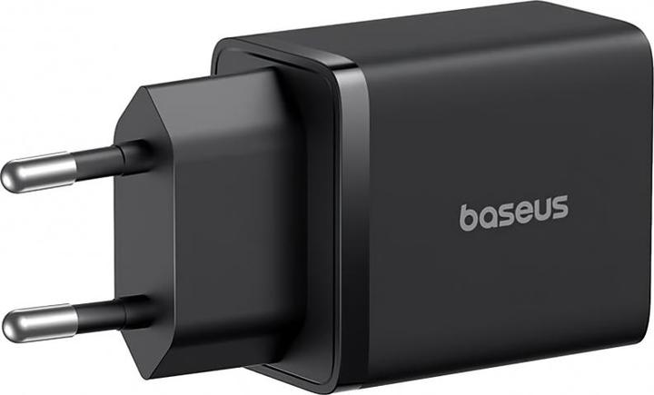 Actual product image Baseus Cube, 30W, 2.4A, 1 x USB-A - 1 x USB-C, black (30 W)