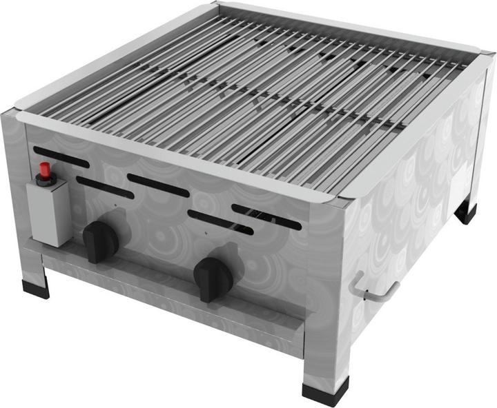 Actual product image ChattenGlut 2-burner gas roaster with grid (9 kW)