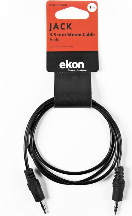 Image du produit Ekon Câble audio avec prise 3,5 mm mâle - mâle (1 m, Jack 3,5 mm (AUX))