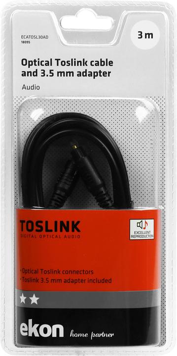 Actual product image Ekon Toslink–Toslink (3 m, Optical)