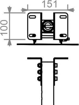 Actual product image Hagor 8601 TV mount (49 inch) (Ceiling, 49", 50 kg)