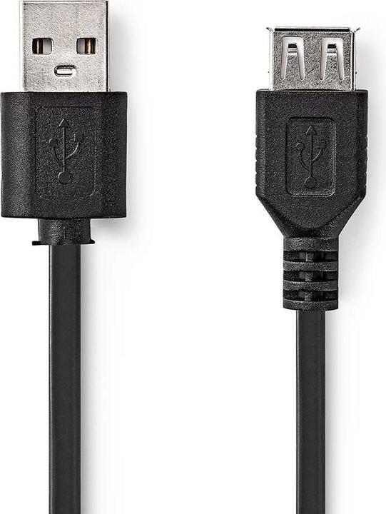 Immagine prodotto Nedis Cavo USB | USB 2.0 | USB-A maschio | USB-A femmina | 480 Mbps | Nichelato | 1,00 m | Rotondo | P (1 m, USB 2.0)