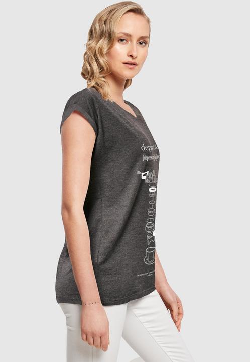Actual product image Mister Tee MisterTee Ladies Depresso Extended Shoulder Tee - 174691 (M)