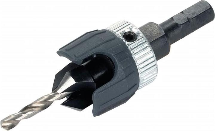 wolfcraft Vorbohrer mit Senker und Tiefenstopp, Ø 4–5 mm (3.2 mm, 12 mm)