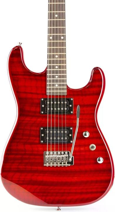 Actual product image Max Electric Guitar GigKit Quilted Style Red (Electric guitar, Wood)