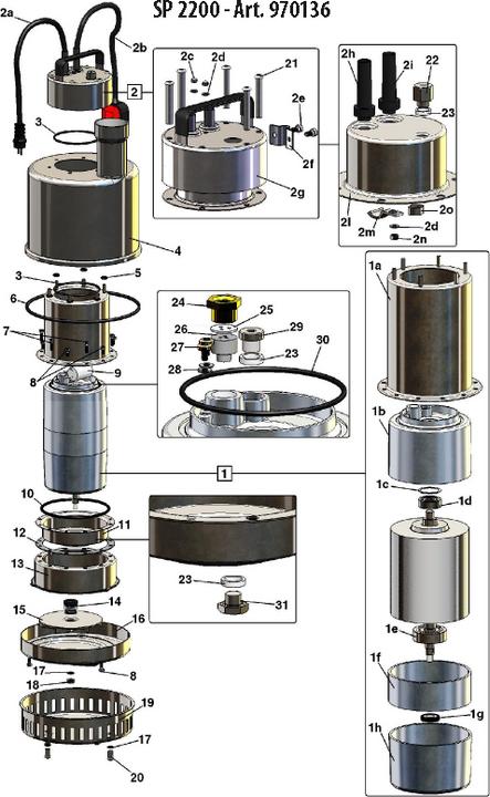 Immagine prodotto Hydrostar Pompa da costruzione SP 2200 (Pompa per acque cariche)