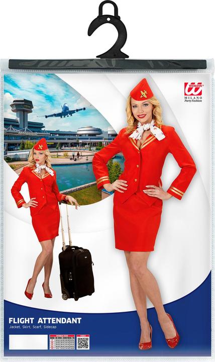 Produktbild Widmann STEWARDESS (Jacke, Rock, Halstuch, Mütze), XL (XL)