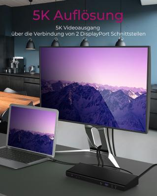 Immagine prodotto Icy Box Docking station notebook USB-C -> 3x uscita video 60H (USB-C, 14 Porti)
