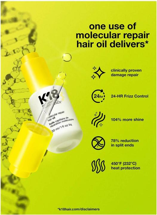 Image du produit K18 - huile capillaire réparatrice moléculaire (30 ml)