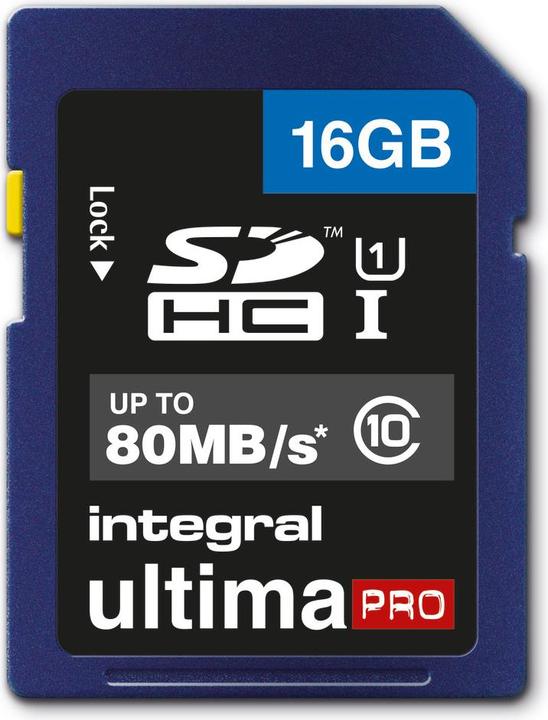 Image du produit Ultimapro Sdhc/Xc Uhs-I U1 Sd (16 Go, SD, U1, UHS-I)