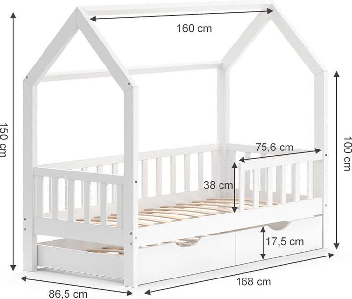 Immagine prodotto VitaliSpa Hausbett Wiki (80 x 160 cm)