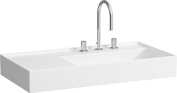 Laufen Wash basin KARTELL 900x460mm draining, l. o ÜL 3 HL-design, white LCC (460 mm, 900 mm)