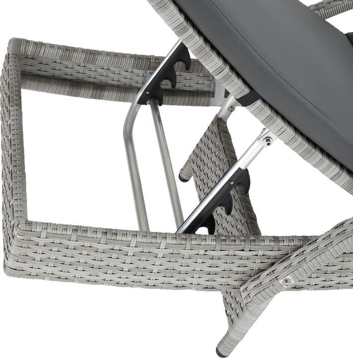 Actual product image tectake Sun lounger Océane rattan (190 cm)