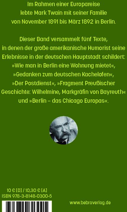Produktbild Wie man in Berlin eine Wohnung mietet (Deutsch, Mark Twain, Horst Fugger, 2024)