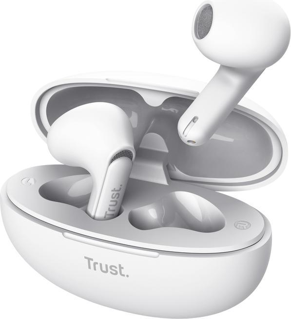 Productafbeelding Trust Yavi Bt Enc Oortelefoon Wit (ANC, 6 h, Bedraad)