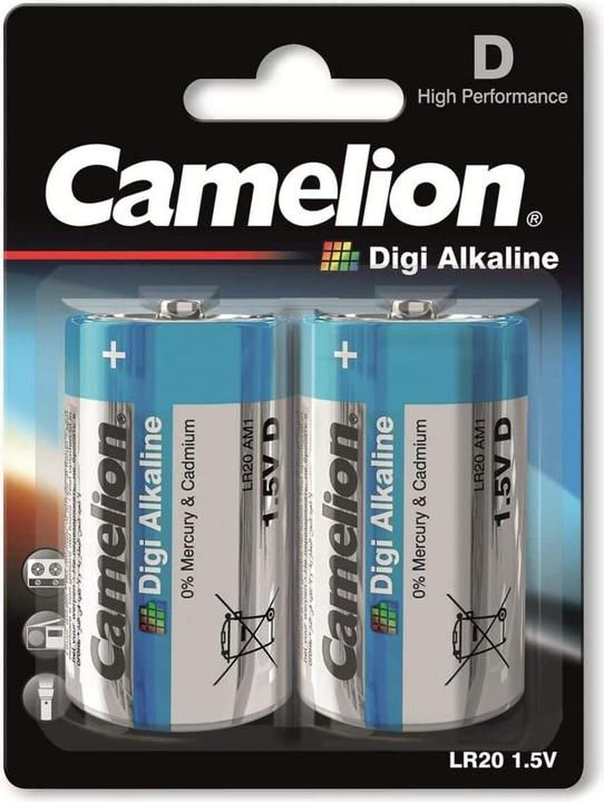 Actual product image Camelion Battery Digi Alkaline Mono D LR20 (2 pcs.) (2 pcs., D, 21000 mAh)