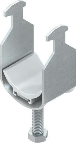 Actual product image Niedax NIE BAK38 hammer foot bracket clamp for 1 cable D34-38mm hot-dip galvanised.