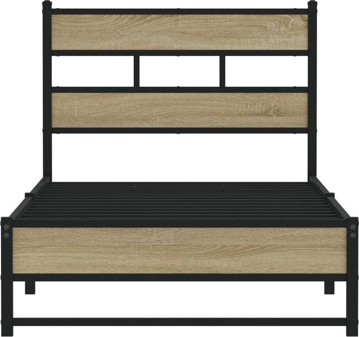 Actual product image VidaXL Metal bed Bed slatted frame double bed Bed frame without mattress 140x200cm (140 x 200)