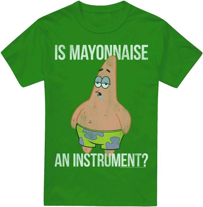 Actual product image Spongebob Squarepants Mens Mayonnaise Instrument T-Shirt (4XL)