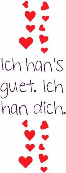 Actual product image Fotoeigenart Postkarte Ich hans guet. Ich han dich