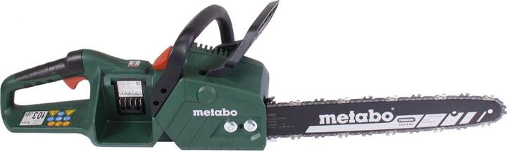 Actual product image Metabo MS 36-18 LTX BL 40 Battery chain saw 36 V ( 2x 18 V ) 40 cm 22 m/s Brushless + 2x Battery 8,0 Ah (Battery chain saw)