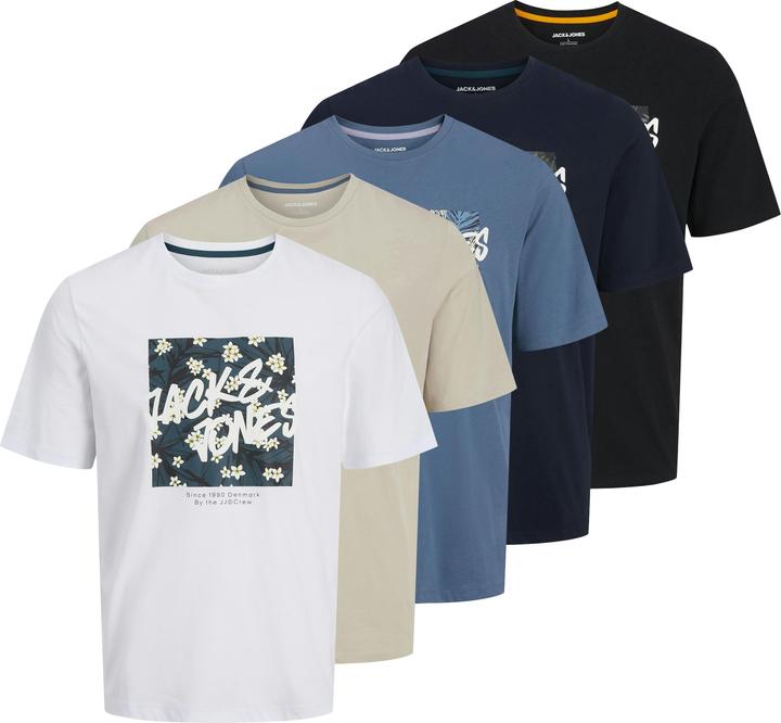 Produktbild Jack & Jones Jjhawaii Shape Tee Ss Crew Neck 5p Pls (4XL)