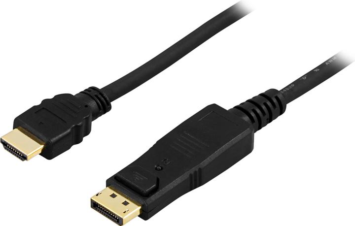 Produktbild Deltaco DP-3010 video cable adapter DisplayPort HDMI Black (1 m, DisplayPort, HDMI)