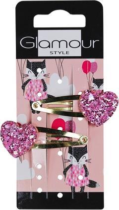 Glamour Fermagli per capelli per bambini Hearts 2Pcs.