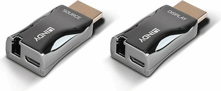 Actual product image Lindy 300m HDMI 4K60 fibre optic dongle extender (0.02 m, HDMI)