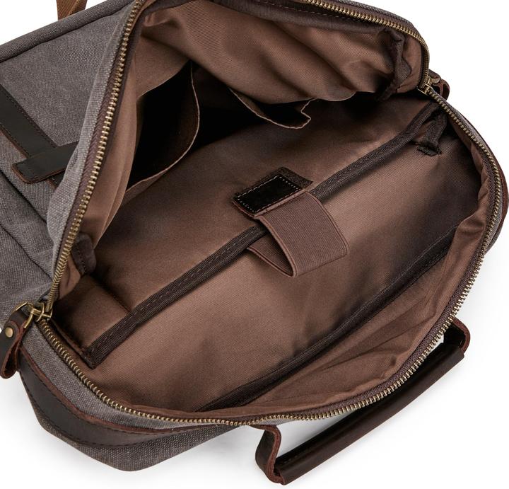 Produktbild Only-Bags.Store Canvas-Rucksack, robuster Canvas-Rucksack, Recla, Reise-Rucimed-Leder, Vintage-Rucksack (14 l)