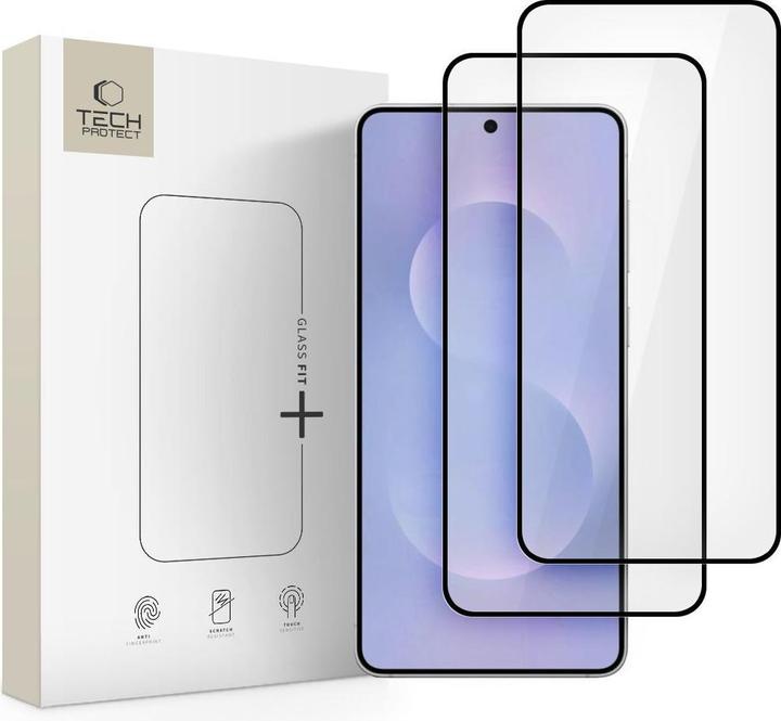 Produktbild Spigen Tech-Protect Glass Fit+ 2er-Pack Panzerglas für Samsung Galaxy S25 Edge - Transparent (2 Stück, Samsung Galaxy S25 Edge)