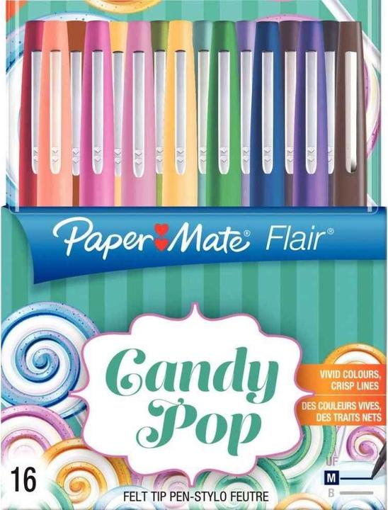 Image du produit Paper Mate Flair Candy Pop (Multicolore, 16 x)