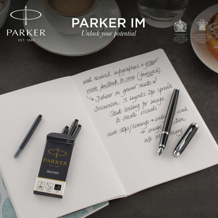 Immagine prodotto Parker Penna stilografica DuoSet IM C.C. Nero (Nero, Argento, 2 x)