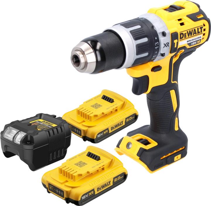 Produktbild DeWalt DCD 796 D2 Akku Schlagbohrschrauber 18 V 70 Nm Brushless + 2x Akku 2,0 Ah + Ladegerät (Batteriebetrieb)