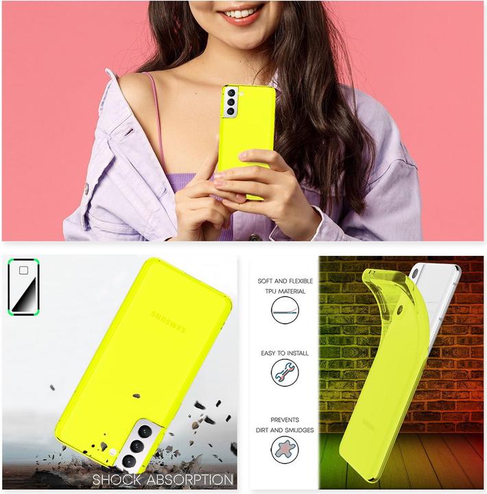 Produktbild Nalia Klare Neon Handyhülle (Samsung Galaxy S21)
