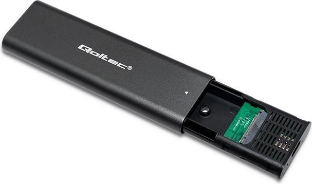 Produktbild Qoltec Obudowa | kieszeń do dyskówM.2 SATA SSD | NVME | USB typ C (M.2 2230)