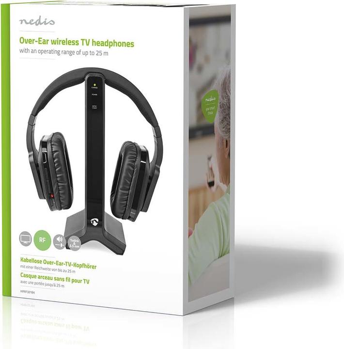 Actual product image Nedis HPRF321BK (No noise cancelling, 8 h, Wireless)