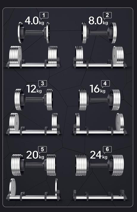 Image du produit Fitagon Haltère court (1 x 4 kg - 24 kg)