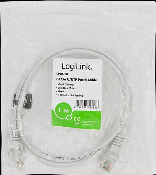 Produktbild LogiLink Netzwerkkabel (U/UTP, CAT5e, 1 m)