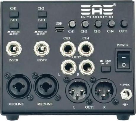Produktbild Elite Acoustics StompMix X4-2 PRO Digitalmixer Pedal mit Kabel