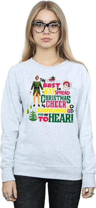 Actual product image Elf Womens/Ladies Christmas Cheer Sweatshirt (S)