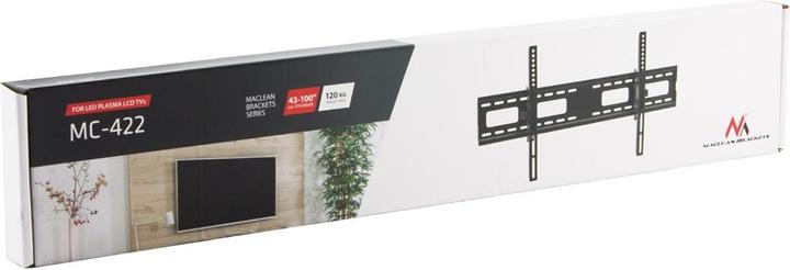 Immagine prodotto Maclean Supporto TV max VESA 800x400 43-100 120kg Regolazione dell'inclinazione +15°-15° MC-422 (Muro, 100", 120 kg)