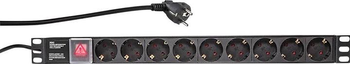 LogiLink NWSZ Steckdosenleiste 19" 9x su Schalter juoda (9 x, CEE 7/7, 2 m)