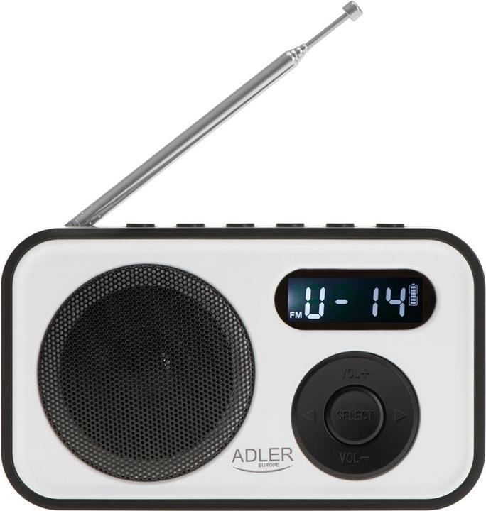 Actual product image Adler Interactive solution | PLL AM/FM Digital Radio | AD 1906 | Alarm function | White/Black (PLL, FM, AM)