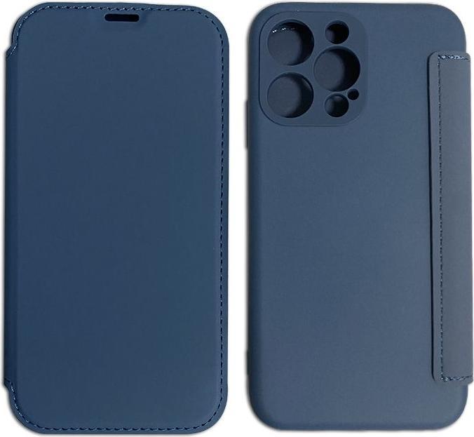 Produktbild mobileup Flip Case in Leather Look for iPhone 12 / 12 Pro - Dark Blue (Apple iPhone 12, Realme 12 Pro+)