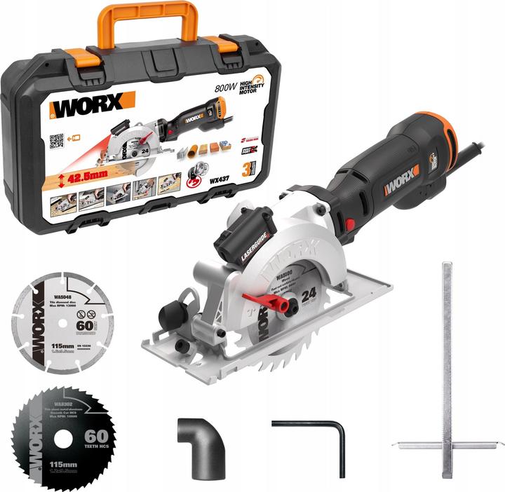 Immagine prodotto Worx Pilarka tarczowa Pilarka tarczowa WX437 800W tarcza 120mm