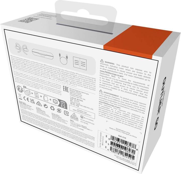 Immagine prodotto Creative OUTLIER GO Auricolare Bluetooth blu scuro (Nessuna soppressione del rumore, 26 h, Senza fili)
