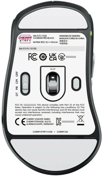 Actual product image CHERRY xtrfy M64 Pro Wireless, Black (Wireless)
