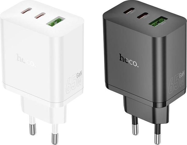 Actual product image Hoco Adapter N51 Scenery PD65W(2C1A) charger(EU) White (65 W)